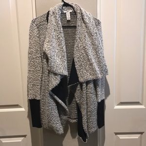 Bar III Light Grey and Black Cardigan